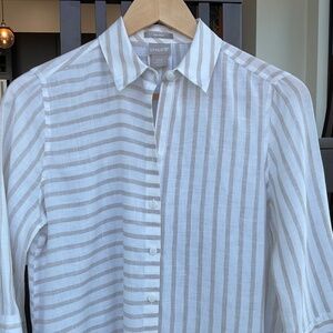 **SOLD** Chico’s No-Iron Linen Shirt, Breezy, Classic, XS, Petite, Oversized